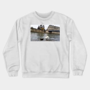 Paris Swan at Notre Dame de Paris Crewneck Sweatshirt